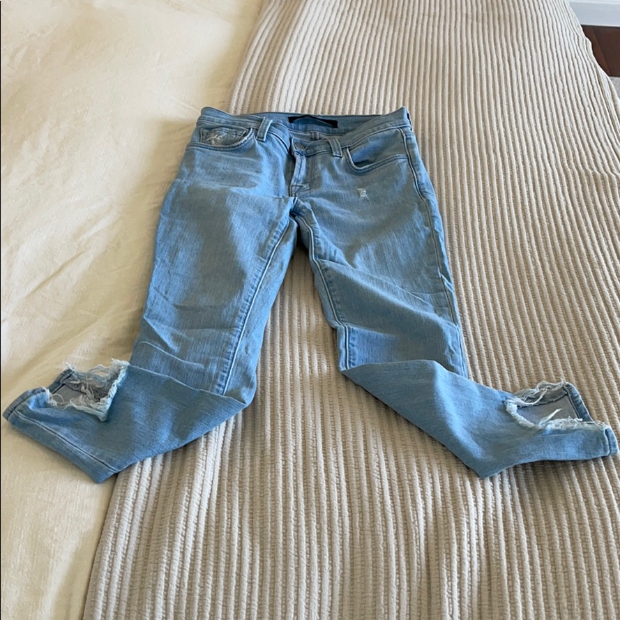 J Brand Cropped Light Denim Skinny J Brand Cropped Light Denim Skinny